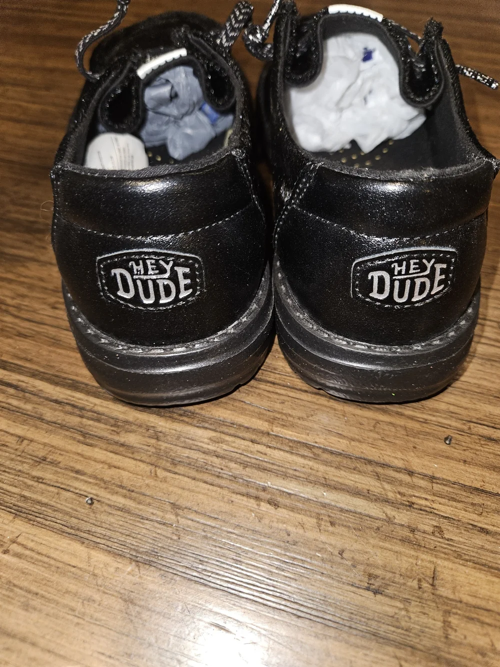 Hey Dude Kids Black Velvet-Effect Lace-Up Sneakers with Patterned Laces